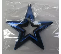 Новогодняя игрушка Novogod'ko Звезда 15cм синяя глянец (974441)