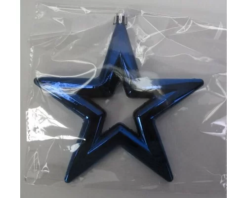 Новогодняя игрушка Novogod'ko Звезда 15cм синяя глянец (974441)