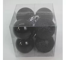 Набор новогодних шаров Novogod'ko пластик 4см 8 шт/уп черный (974401)