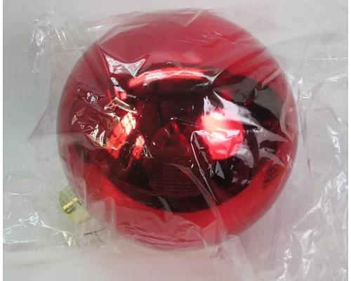 Новорічна куля Novogod'ko пластик 25cм червона глянець (974434)