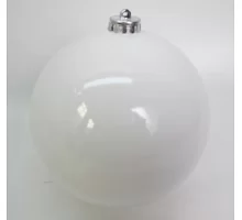 Новогодний шар Novogod'ko пластик 15cм белый глянец (974065)