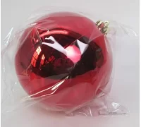 Новорічна куля Novogod'ko пластик 15cм червона глянець (974067)