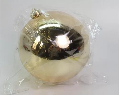 Новорічна куля Novogod'ko пластик 15cм золото глянець (974066)