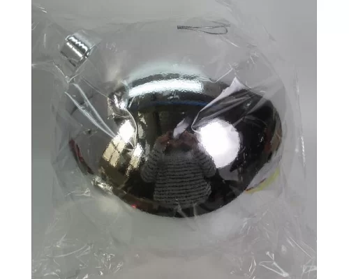 Новорічна куля Novogod'ko пластик 25cм срібло глянець (974078)