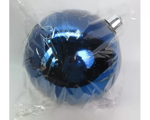 Новорічна куля Novogod'ko пластик 25cм синя глянець (974079)