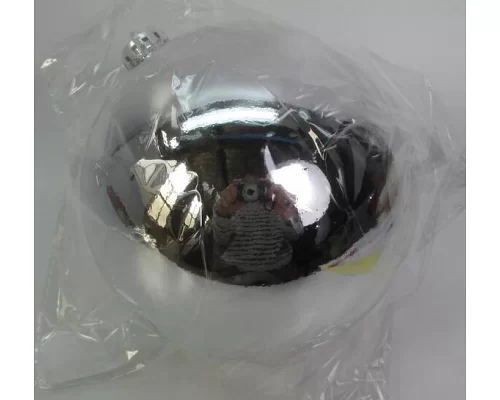 Новорічна куля Novogod'ko пластик 15cм срібло глянець (974068)
