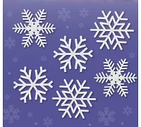Підвіска-спіраль пап. Novogod'ko Блискучі сніжинки 60см 6 шт (974720)