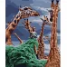 Картина за номерами Strateg Дівчина серед жирафів 40х50 см (HH015)
