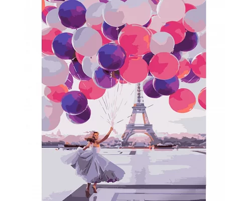 Картина за номерами Strateg Кульки у Парижі 40х50 см (HH016)