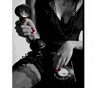 Картина за номерами Strateg   Жінка з телефоном 40х50 см (HH035)