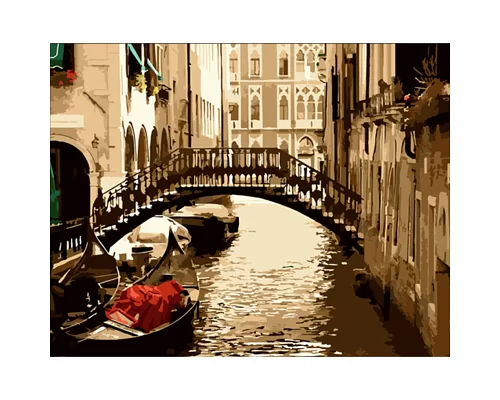 Картина за номерами Strateg Канали Венеції 40х50 см (HH041)