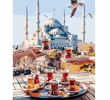 Картина за номерами Strateg Чаювання у Стамбулі 40х50 см (HH056)