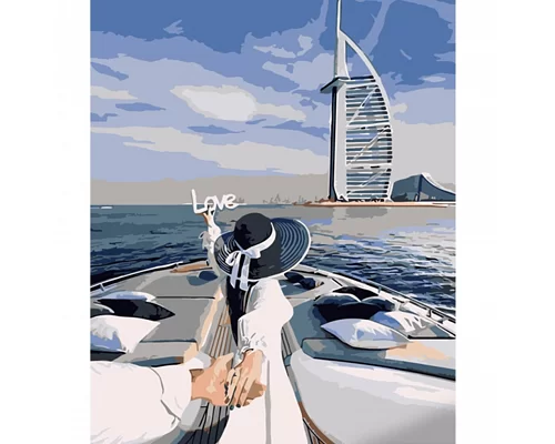Картина за номерами Strateg   Яхта у Дубаї 40х50 см (HH062)