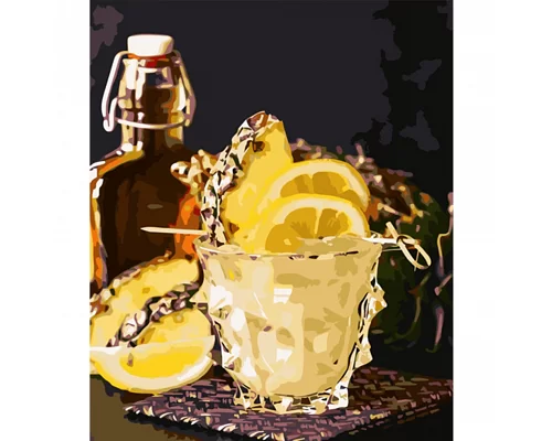 Картина за номерами Strateg Жовтий лимонад 40х50 см (HH070)
