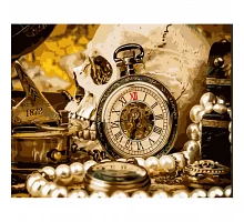 Картина за номерами Strateg Старинний годинник 40х50 см (HH088)