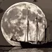 Картина за номерами Strateg   Корабель на фоні місяця 40х40 см (SK008)