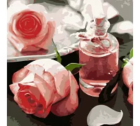 Картина за номерами Strateg Баночка трояндової води 40х40 см (SK019)