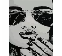 Картина за номерами Strateg Чорно-білий поцілунок 40х50 см (DY364)