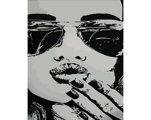 Картина за номерами Strateg Чорно-білий поцілунок 40х50 см (DY364)