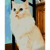 Картина за номерами Strateg Білий котик 40х50 см (GS791)