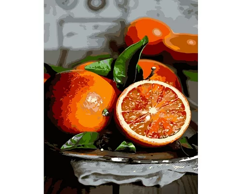 Картина за номерами Strateg Соковитий апельсин 40х50 см (GS814)