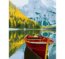 Картина за номерами Strateg Озеро в горах 40х50 см (GS849)