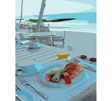 Картина за номерами Strateg Сніданок на березі 40х50 см (GS875)