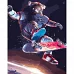 Картина за номерами Strateg   Космонавт на скейті 40х50 см (GS888)