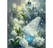 Картина за номерами Strateg Білий метелик 40х50 см (GS913)
