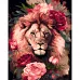 Картина за номерами Strateg Лев у трояндах 40х50 см (GS959)