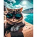 Картина за номерами Strateg Кіт на відпочинку 40х50 см (GS983)