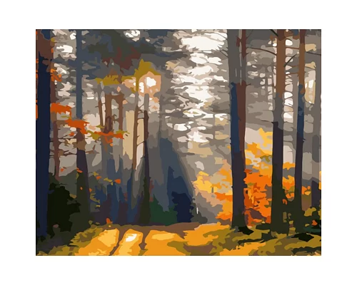Картина за номерами Strateg Ліс на світанку 40х50 см (GS989)