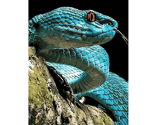 Картина за номерами Strateg Синя змія 40х50 см (GS1028)
