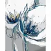 Картина за номерами Strateg   Біло-сині квіти 40х50 см (GS1056)