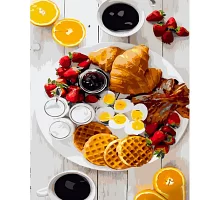 Картина за номерами Strateg   Яскравий сніданок 40х50 см (GS1064)