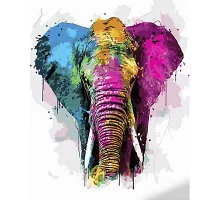 Картина за номерами Strateg Різнобарвний слон 40х50 см (GS1072)