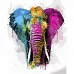 Картина за номерами Strateg   Різнобарвний слон 40х50 см (GS1072)