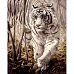 Картина за номерами Strateg Білий тигр 40х50 см (GS1124)