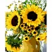 Картина за номерами Strateg Яскраві соняшники 40х50 см (GS1132)