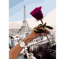Картина за номерами Strateg Побачення в Парижі 40х50 см (GS1147)