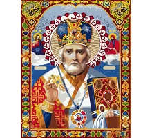 Картина за номерами Strateg Ікона Святого Миколая 40х50 см (GS1192)