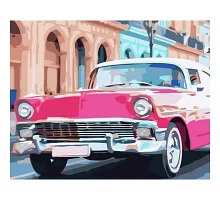 Картина за номерами Strateg Рожеве авто Гавани 40х50 см (GS1198)