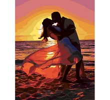 Картина за номерами Strateg Поцілунок на заході сонця 40х50 см (GS1107)