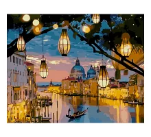 Картина за номерами Strateg Ліхтарики Венеції 40х50 см (GS1159)