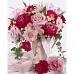 Картина за номерами Strateg   Букет квітів у рожевих тонах   40х50 см (GS1164)