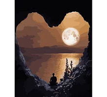 Картина за номерами Strateg Лунна ніч 40х50 см (GS1212)