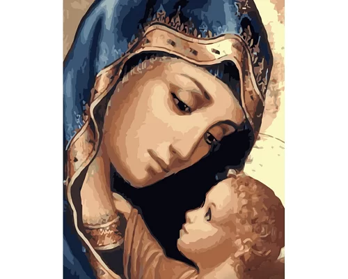 Картина за номерами Strateg Божа матір 40х50 см (GS1228)