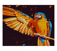 Картина за номерами Strateg Яскравий папуга 40х50 см (GS787)