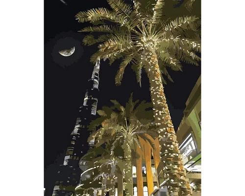 Картина за номерами Strateg   Місяць над Дубаї   40х50 см (GS789)