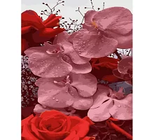 Картина за номерами Strateg Рожеві орхідеї 40х50 см (GS1288)